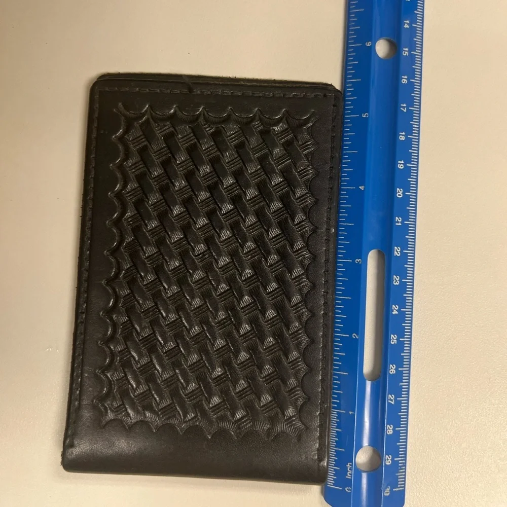 Elegant Black Leather Card Holder
